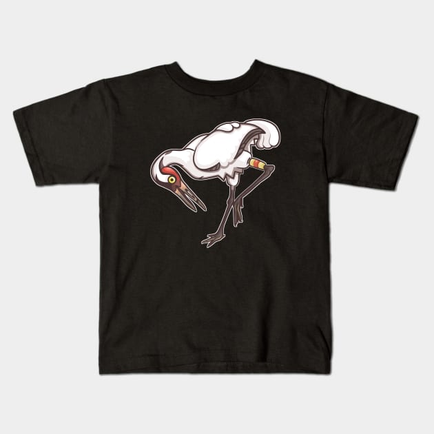 Whooping Crane Kids T-Shirt by Ginboy